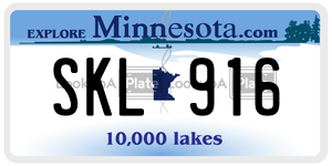 SKL916  license plate in MN
