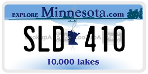 SLD410 license plate in Minnesota