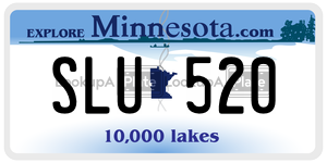SLU520 license plate in Minnesota