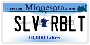 SLVRBLT license plate in Minnesota