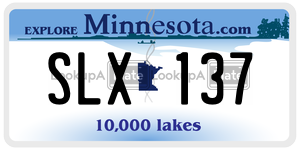 SLX137  license plate in MN