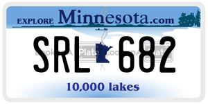 SRL682  license plate in MN