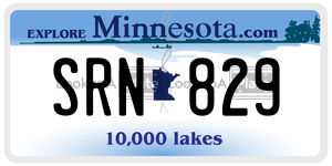 SRN829  license plate in MN