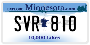SVR810  license plate in MN