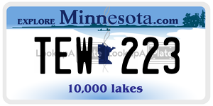 TEW223 license plate in Minnesota