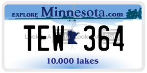TEW364 license plate in Minnesota