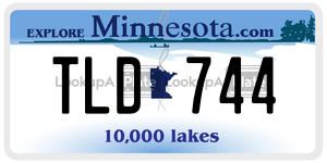 TLD744 license plate in Minnesota