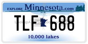 TLF688  license plate in MN