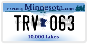 TRV063  license plate in MN