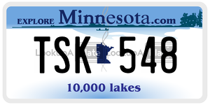 TSK548 license plate in Minnesota
