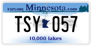 TSY057  license plate in MN