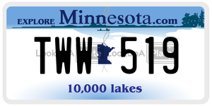 TWW519 license plate in Minnesota