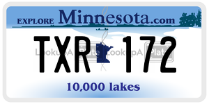 TXR172 license plate in Minnesota