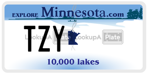 TZY license plate in Minnesota