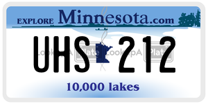 UHS212  license plate in MN