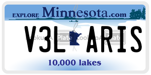 V3LARIS license plate in Minnesota