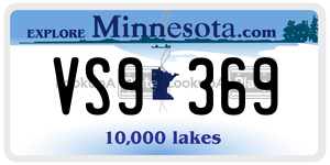 VS9369 license plate in Minnesota
