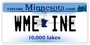WMEINE license plate in Minnesota