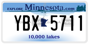 YBX5711 license plate in Minnesota