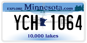 YCH1064 license plate in Minnesota