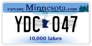 YDC047  license plate in MN