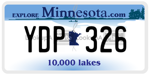 YDP326  license plate in MN