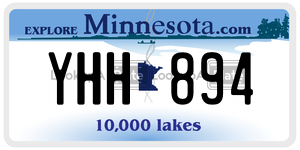 YHH894  license plate in MN