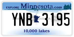 YNB3195  license plate in MN