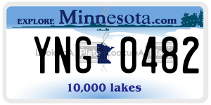 YNG0482  license plate in MN