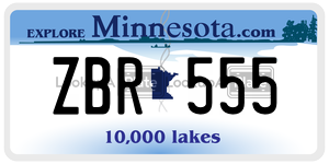 ZBR555 license plate in Minnesota