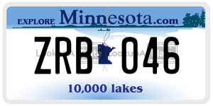 ZRB046 license plate in Minnesota