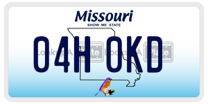 04H0KD  license plate in MO