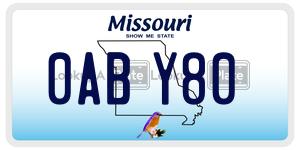 0ABY80  license plate in MO