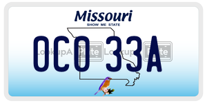 0C033A  license plate in MO