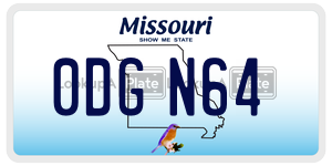 0DGN64 license plate in Missouri