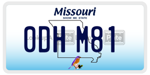 0DHM81  license plate in MO