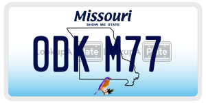 0DKM77  license plate in MO