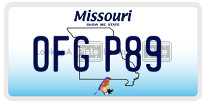 0FGP89  license plate in MO