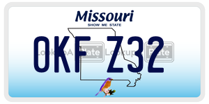0KFZ32 license plate in Missouri