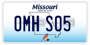 0MHS05  license plate in MO