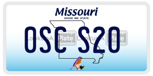 0SCS20  license plate in MO
