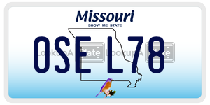 0SEL78  license plate in MO