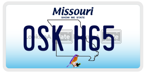 0SKH65  license plate in MO