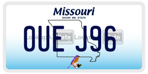 0UEJ96  license plate in MO
