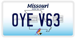 0YEV63  license plate in MO