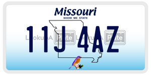 11J4AZ  license plate in MO