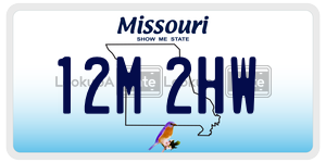 12M2HW  license plate in MO