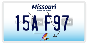 15AF97  license plate in MO