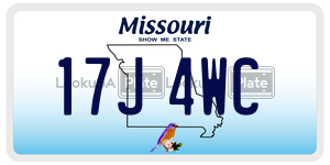 17J4WC  license plate in MO