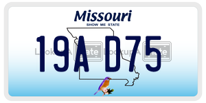 19AD75 license plate in Missouri